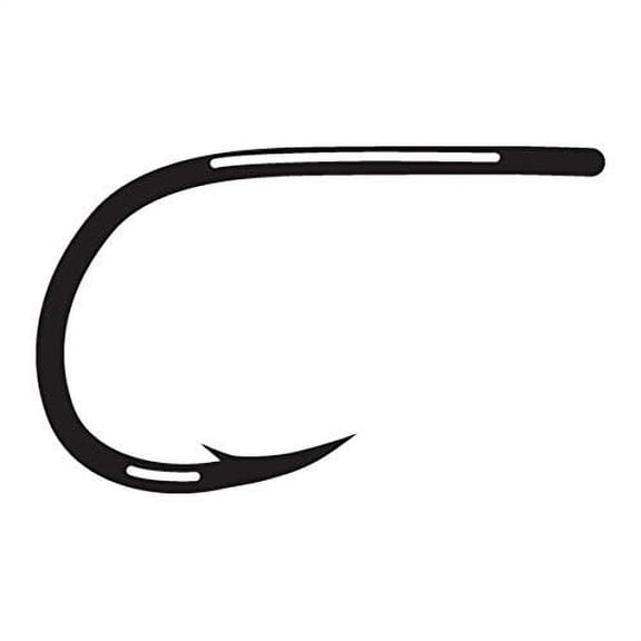Gamakatsu Black, Glo Bug 2X Strong Fly Hook, 100 Pack, Size: 2
