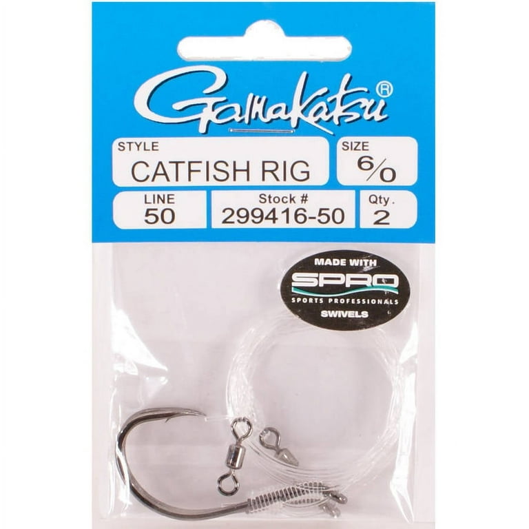 Gamakatsu Catfish Rig 50 lb, NS Black - Size 6/0
