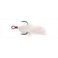 thumbnail image 1 of Gamakatsu Feathered Treble Hook- White & Red Size 4 -2pk, 1 of 2