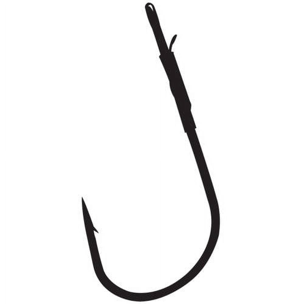 Gamakatsu Fin HC Worm w/WK Size 2/0 Black 4pk