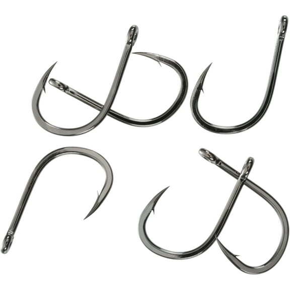 Gamakatsu NS Black Live Bait Hook for Saltwater Fishing, Size 1/0, 6 Pack