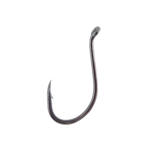 Gamakatsu Octopus Hook, Barbed, Needle Point, Ringed Eye, Size 7/0, 25pk, Black