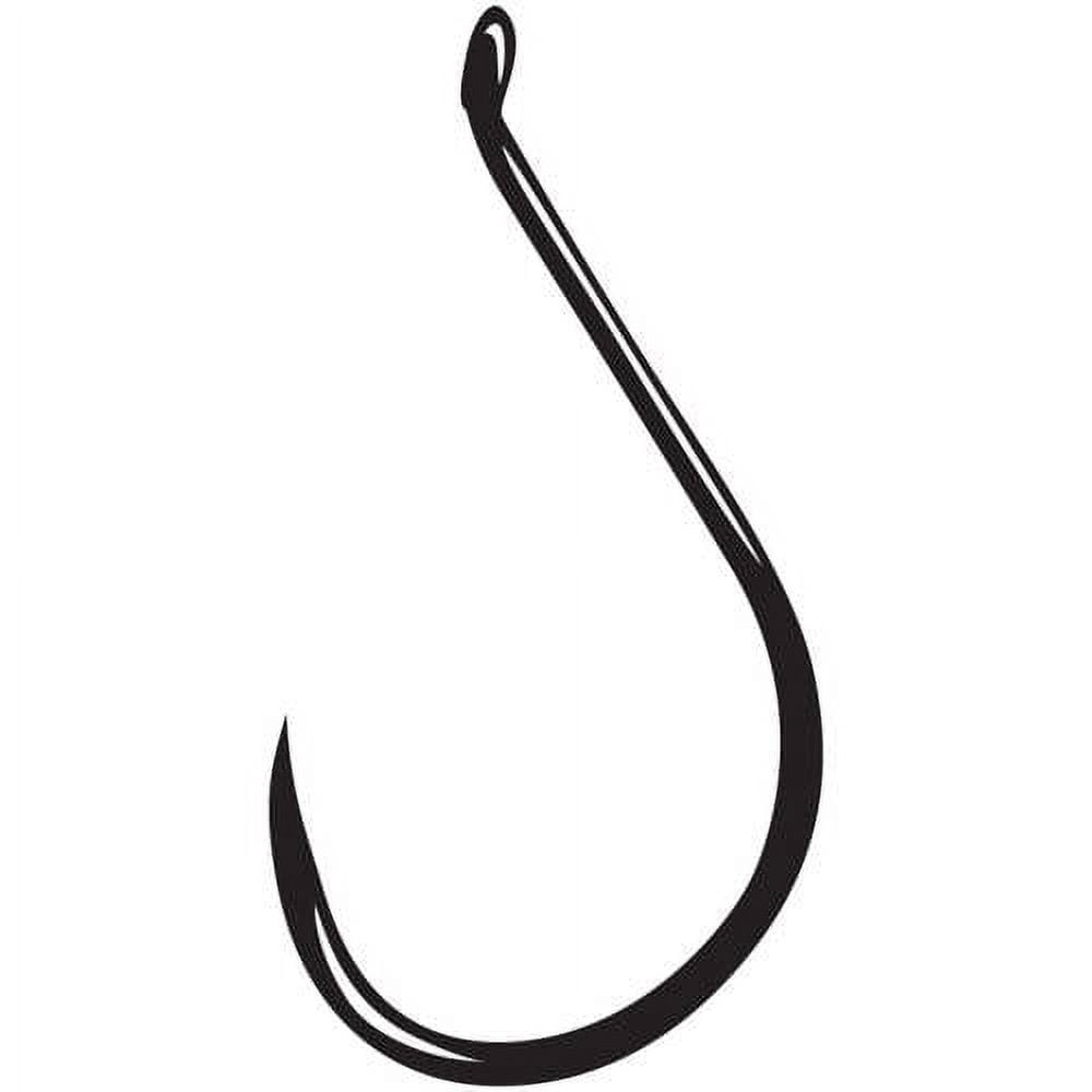 Gamakatsu Octopus Hook, Size 4/0, Needle Point, Offset, Ringed Eye, NS Black