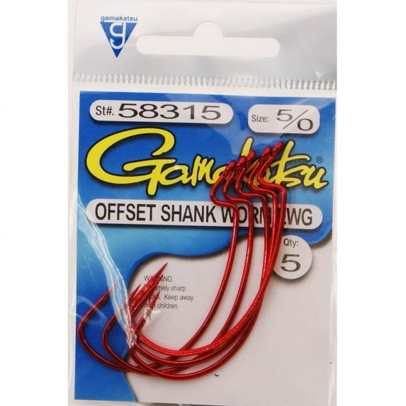 Gamakatsu Offset EWG5/0 Red 5pk