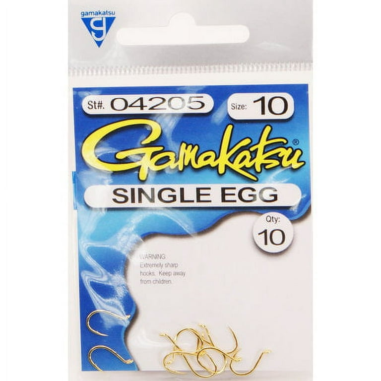 Gamakatsu Single Egg Hook - Gold - 10
