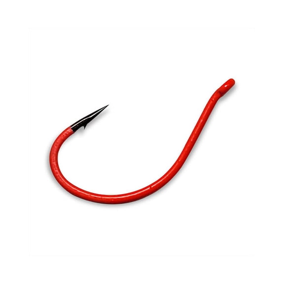 Gamakatsu Split Shot/Drop Shot Neon Hooks Fluorescent Red Size 1