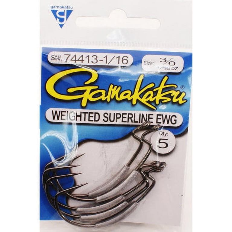 Gamakatsu Superline EWG Wgt1/16oz 3/0 NSB 5pk - Walmart.com