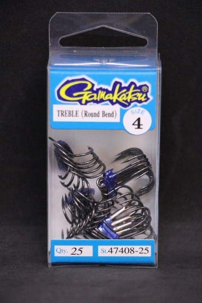 Gamakatsu Treble Hooks Round Bend NS Black - Size 4 