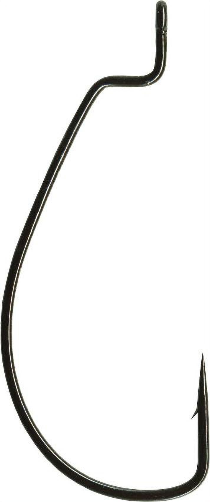 Gamakatsu Worm Offset EWG Hook in High Quality Carbon Steel, Size 4/0, NS  Black, 5-Pack 