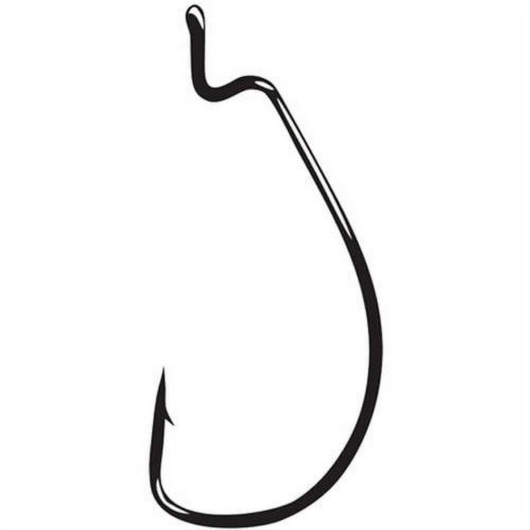 Gamakatsu Worm Offset EWG Hook in High Quality Carbon Steel, Size 1/0, NS  Black, 6-Pack