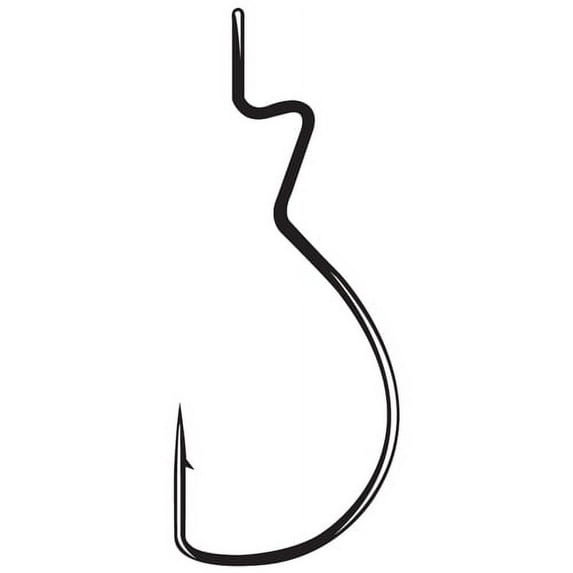 Gamakatsu Worm Skip Gap Black Size 1/0 6pk