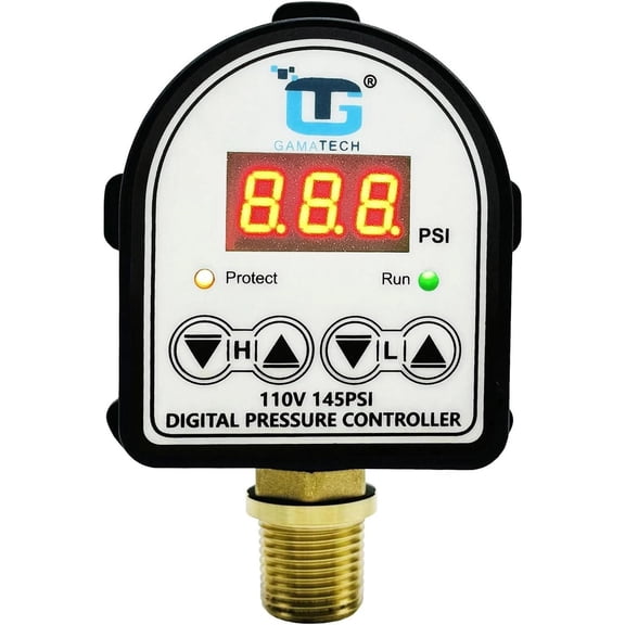 Gamatech Digital Pressure Switch for Water & Air Pumps, 0-145 PSI, 110V