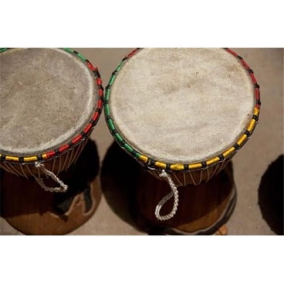 Gambia Banju Wooden Drums Musical Instrument Poster Print by Cindy Miller Hopkins, 17 x 11