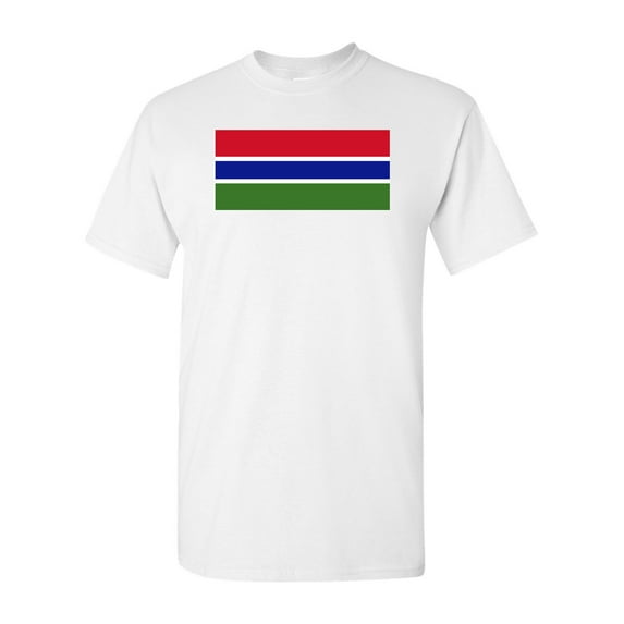 Gambia Country Flag Adult DT T-Shirt Tee