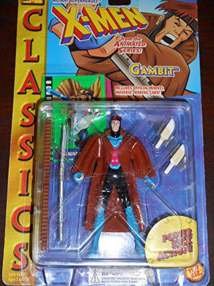 Gambit X-men Animated Classics Toy Biz Power Kick Action Figure