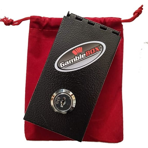 Gamble box Gambling Personal Pocket Cash Drop Lock Box Safe Wallet With Red Velvet Carrying Bag