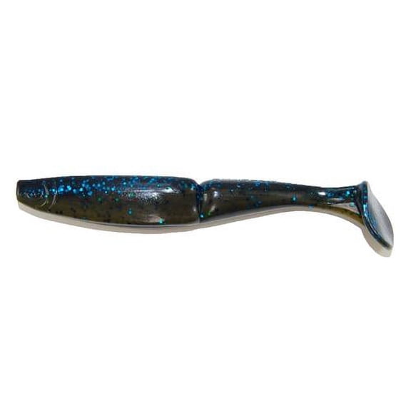 Gambler Big EZ 5 inch Segmented Paddle Tail Swimbait (Black Blue Green Pumpkin)