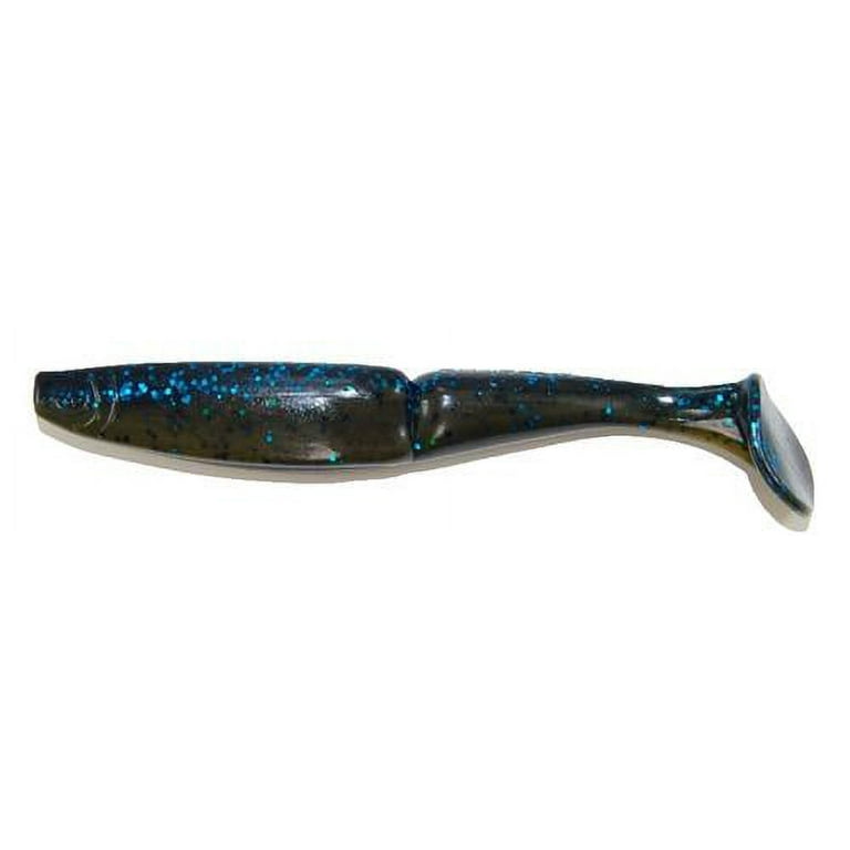 Gambler Big EZ 5 inch Segmented Paddle Tail Swimbait (Black Blue Green  Pumpkin)