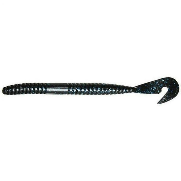 Gambler Burner Worm 7'' Black Blue Glitter 5pk