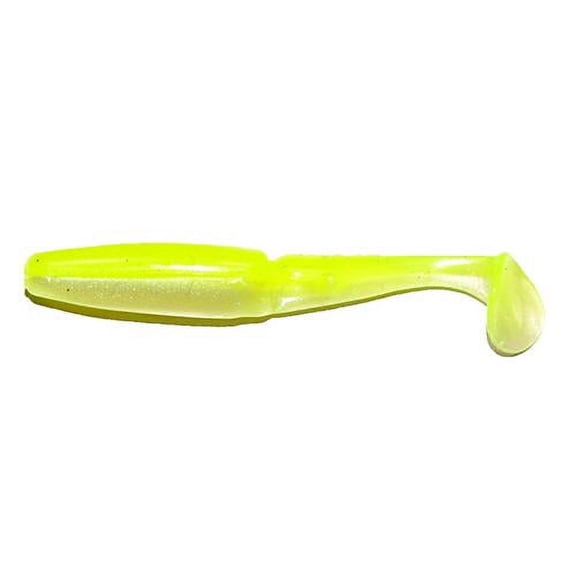 Gambler Little EZ 3 3/4 inch Segmented Paddle Tail Swimbait (Chartreuse Shad)