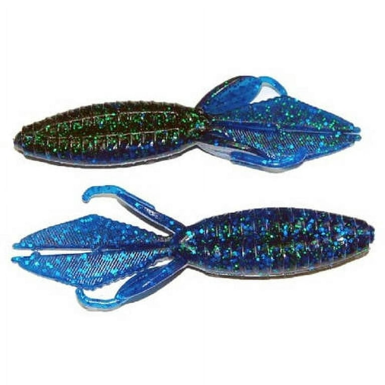 Gambler Lures Why Not Fishing Bait, Pack of 8, June Bug Shadow Blue