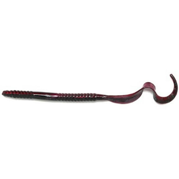 Gambler Ribbon Tail 10'' Red Shad Green Glitter 10pk