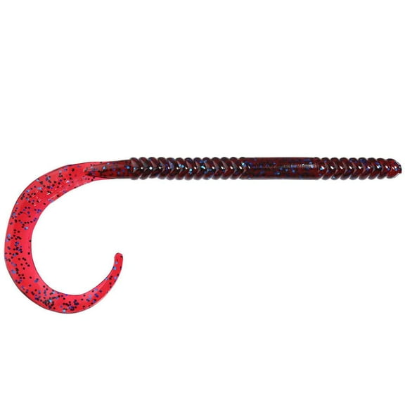 Gambler Ribbon Tail Worms (Plum Blue Glitter, 13 inch)
