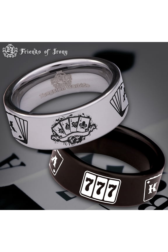 Gambler Tungsten Carbide Ring
