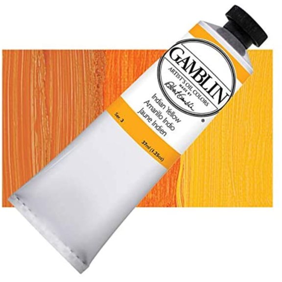 Gamblin Artist Grade Oil Color, 37ml, India Yellow