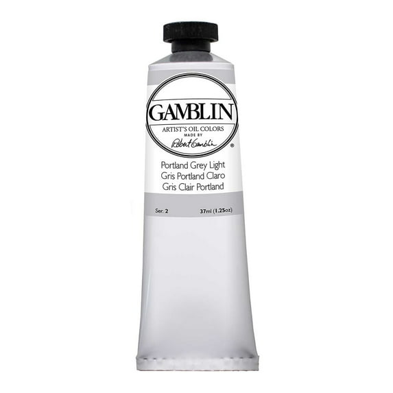 Gamblin Artist's Oil Color - Portland Gray Light, 37 ml tube