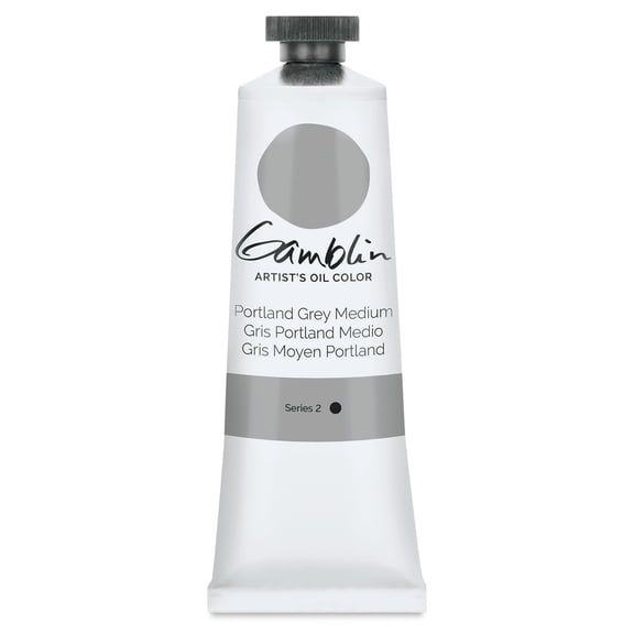 Gamblin - Artist Grade Oil Color - 37ml Studio Tube - Portland Grey Medium