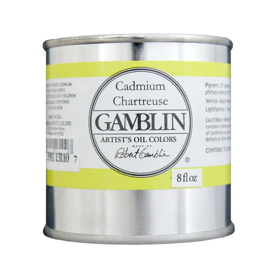 Gamblin Artist Grade Oil Color, 8 oz., Cadmium Chartreuse