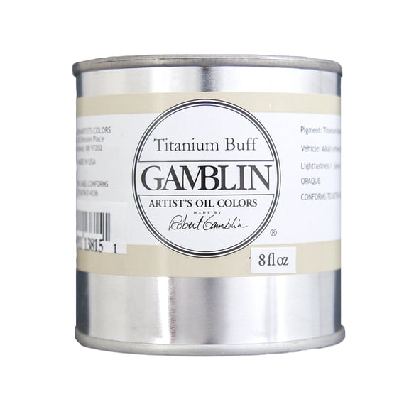 Gamblin Artist Grade Oil Color, 8 oz., Titanium Buff