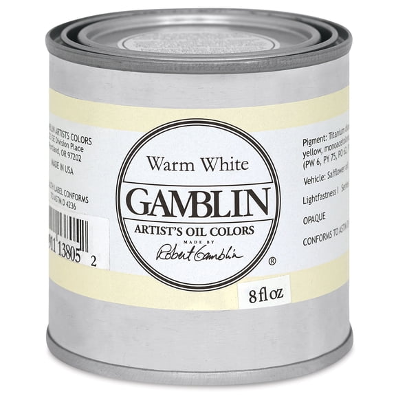 Gamblin Artists' Oil Color - Warm White, 8 oz can
