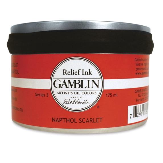 Gamblin Artist's Colors Relief Ink - Napthol Scarlet, 175 ml