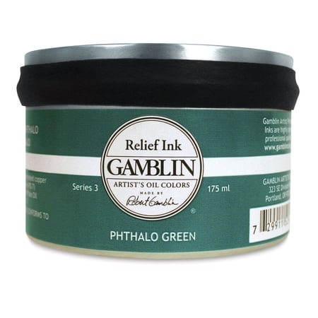 Gamblin Artist's Colors Relief Ink - Phthalo Green, 175 ml