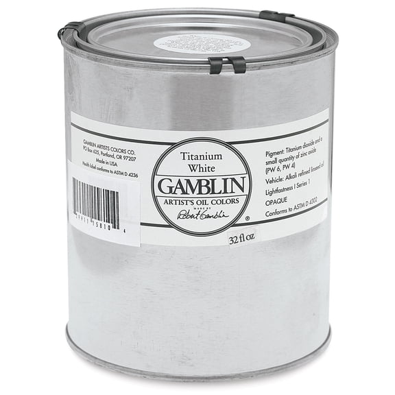 Gamblin Artist's Oil Color 32 oz Can - Titanium White