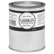 Gamblin Artists Oil Color - Mars Black, 16 oz Can