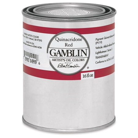 Gamblin Artist's Oil Color - Quinacridone Red, 16 oz Can