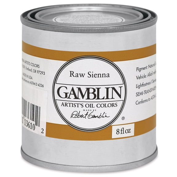 Gamblin Artist's Oil Color - Raw Sienna, 8 oz Can