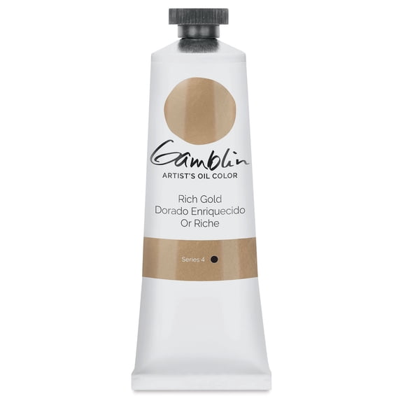 Gamblin Artist's Oil Colors, 37 ml, Rich Gold