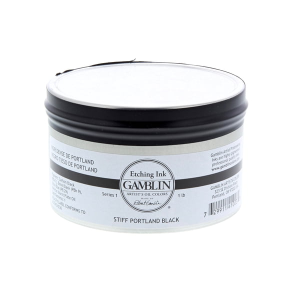 Gamblin Etching Ink - Stiff Portland Black, 1 lb