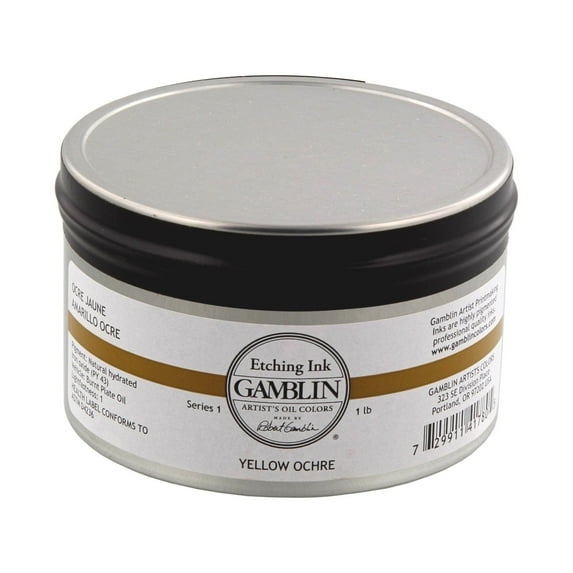 Gamblin Artist’s Oil Colors – Etching Ink, 1 lb, Yellow Ochre