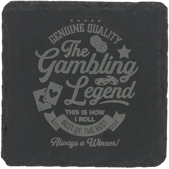 Pavilion Gift Company - Gambling - 4" Slate Coaster
