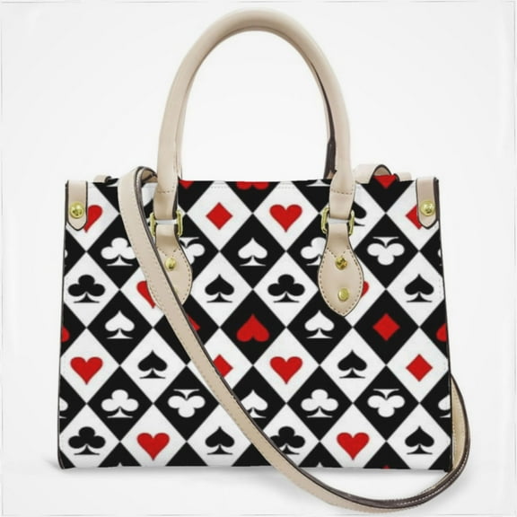 Gambling Casino Cards Cross Body Bags For Women Small Leather Female Handbags Fashion Top-Handle Totes
