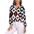 thumbnail image 1 of Gambling Casino Cards Long Sleeve Blouse Woman Streetwear Casual Shirts Summer Oversize Woman Streetwear Clothing Birthday Present, 1 of 7