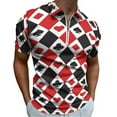 thumbnail image 1 of Gambling, Casino Gifts Men Zipper T-shirt Summer Casual Short Sleeve T-shirt Top, 1 of 7