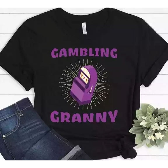 Gambling Granny Funny Gambling Slot Machine Casino Trip Vacation T-Shirt Unisex S-5XL Hot Trending Shirt, Vintage Birthday Gift
