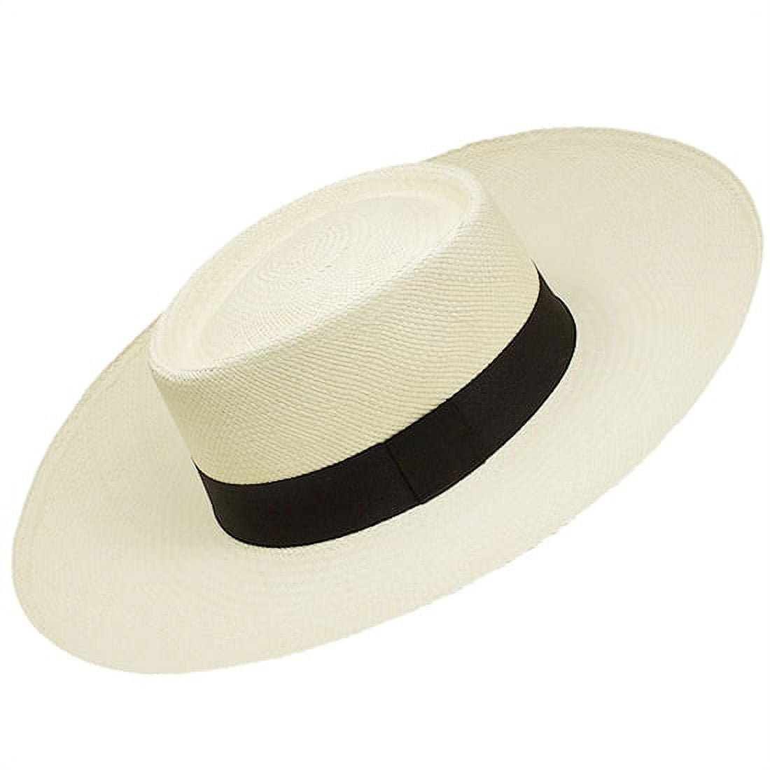 Gamboa Original Panama Hat for Men and Women Gambler Wide Brim Straw Hat  for Summer and Vacation