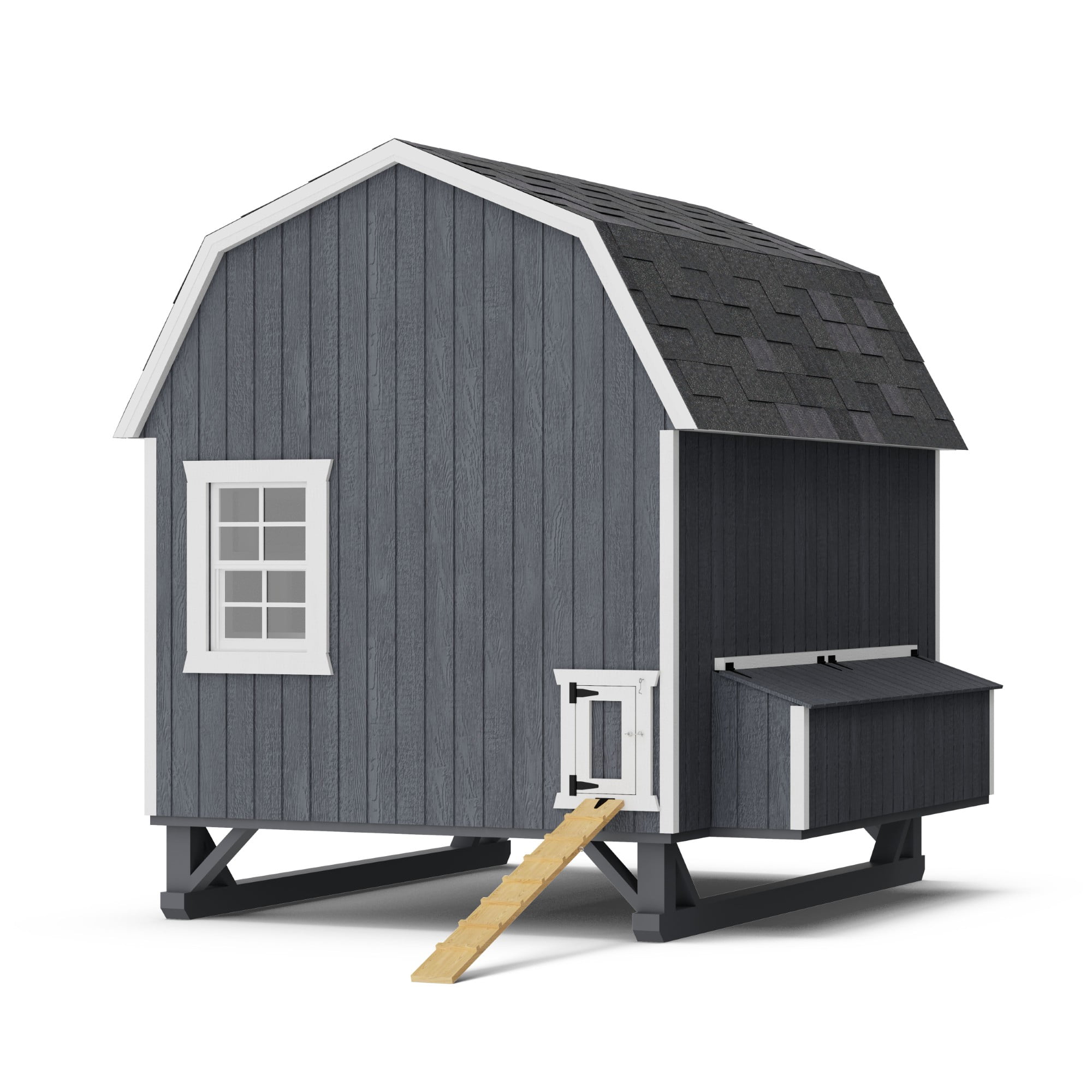 Little Cottage Co. 6x8 Gambrel Barn Coop, Outdoor Wood Chicken Coop Do-It-Yourself Panelized Kit